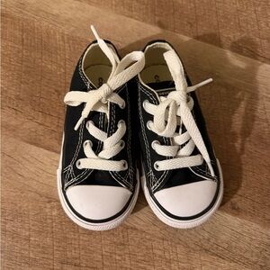 Infant Size 6 Converse Black and White